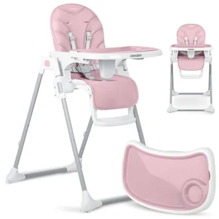 Krzesełko do karmienia Ricokids Tulo różowe - Akcesoria do karmienia - miniaturka - grafika 11