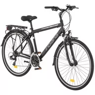 Rowery - Rower trekkingowy INDIANA X-Road 1.0 M21 28 cali męski Czarny - miniaturka - grafika 1