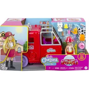 Mattel Chelsea Wóz strażacki Zestaw do zabawy + lalka HCF86 HCK73 - Lalki dla dziewczynek - miniaturka - grafika 1