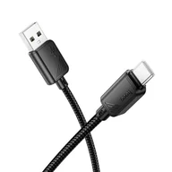 Kable USB - Kabel USB A do USB C Hoco 3A 1 m X113 czarny - miniaturka - grafika 1