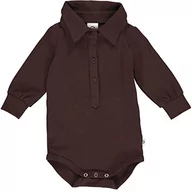 Bluzki dla niemowląt - Müsli by Green Cotton Baby Boys Cozy me Shirt Body and Toddler Sleepers, Coffee, 92 - miniaturka - grafika 1