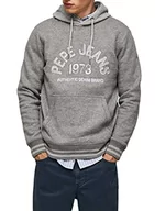 Bluzy męskie - Pepe Jeans Męska bluza z kapturem Param, Marl (963 Dark Grey Marl), S - miniaturka - grafika 1