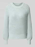 Swetry damskie - Sweter z dzianiny kroju regular fit z mieszanki bawełny - miniaturka - grafika 1