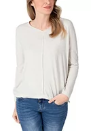 Koszulki i topy damskie - Timezone Sportowy t-shirt damski z długim rękawem, Off White Melange, XXL - miniaturka - grafika 1