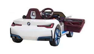 Autko BMW i4 na akumulator dla dzieci Biały + Wolny Start + EVA + Ekoskóra + Audio LED + Pilot - Pojazdy elektryczne dla dzieci - miniaturka - grafika 3