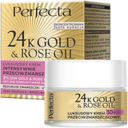 Kremy do twarzy - Perfecta 24K Gold&Rose Oil Luksusowy krem przeciwzmarszczkowy na dzień i na noc 50+ - miniaturka - grafika 1