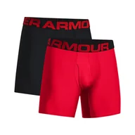 Majtki męskie - Męskie Bokserki UNDER ARMOUR UA TECH 6IN 2 PACK 1363619-600 – Czerwony - miniaturka - grafika 1