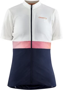 Koszulki rowerowe - Craft Core Endur Jersey Women, biały/niebieski M 2022 Koszulki kolarskie - grafika 1