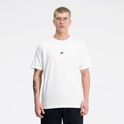 Koszulki męskie - Koszulka męska New Balance MT31504SST  biała - miniaturka - grafika 1