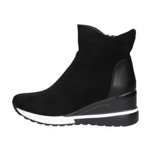 Czarne botki damskie, sneakersy na zimę na koturnie VINCEZA 10835 - Vinceza - Botki damskie - miniaturka - grafika 1
