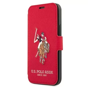 U.s. polo assn US Polo USFLBKP12LPUGFLRE iPhone 12 Pro Max 6,7" czerwony/red book Polo Embroidery Collection - Etui i futerały do telefonów - miniaturka - grafika 1