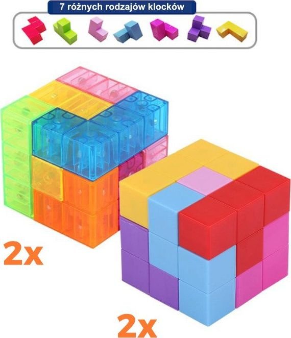 X-Bida Magnetyczne kostki - Magic Magnetic Cubes 28 el.