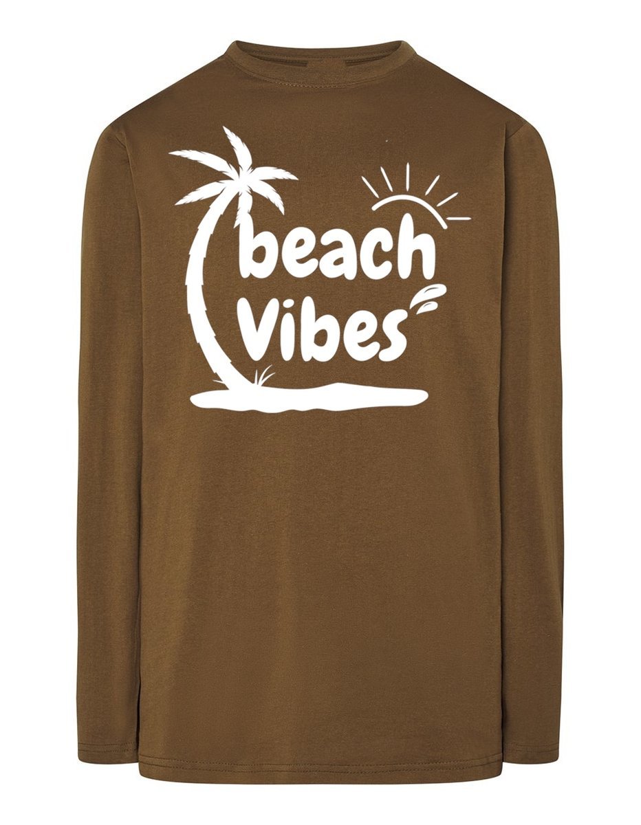 Longsleeve wakacyjny nadruk Beach Vibes r.L