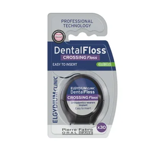 ELGYDIUM Clinic Dentalfloss Crossing Floss Nić do aparatów ortodontycznych i implantów 30 odcinków - Nici dentystyczne - miniaturka - grafika 1