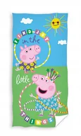 Okrycia kąpielowe dla dzieci - Ręcznik kąpielowy Świnka Pepa Zabwva s Georgem, 70 x 140 cm - miniaturka - grafika 1