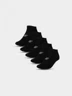 Skarpetki damskie - Damskie skarpetki basic (5-pack) 4F 4FWMM00USOCF281 - czarne - miniaturka - grafika 1
