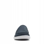 Mokasyny męskie - Clarks Mokasyny Męskie Granatowe Klasyczne Wsuwane Skórzane 42 1/2 Ż6N - miniaturka - grafika 1