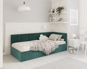 Łóżka dla dzieci i młodzieży - Łóżko młodzieżowe EDDY 2 z pojemnikiem - 90x200 - TRINITY - Turkusowy - miniaturka - grafika 1