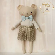 Maskotki i pluszaki - Miś Antoś przytulanka w białym sweterku i brązowych spodenkach - miniaturka - grafika 1