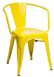 D2.Design Krzesło Paris Arms żółte DK-41345 DK-41345 - Krzesła - miniaturka - grafika 2