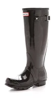 Kalosze damskie - Hunter Oryginalne kalosze damskie Tall Gloss, czarny, 38 EU - miniaturka - grafika 1