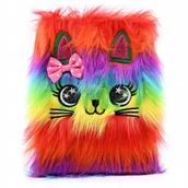 Szkolne artykuły papiernicze - KOTEK WŁOCHACZ PAMIĘTNIK PLUSZOWY ZESZYT NOTES WŁOCHATY A5 RÓŻNE KOLORY - miniaturka - grafika 1