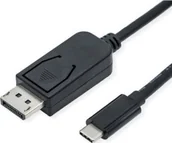 Złącza, przejściówki, adaptery - Roline Adapter AV Adapter USB typu C - DisplayPort, v1.4, M/M, 1 m - miniaturka - grafika 1