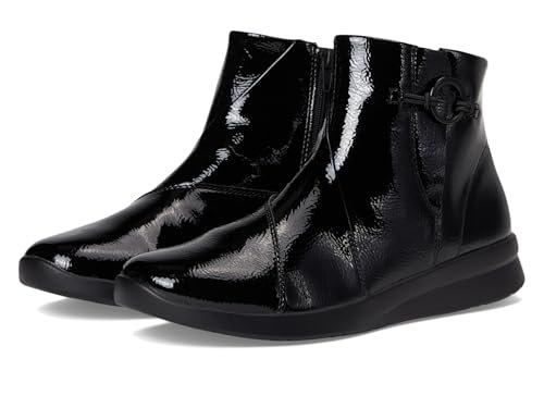 Clarks Ellowyn Deva damskie botki, czarny potargany lakier, 35 EU