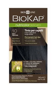 Biokap Lab Pharma Nutricolor Delicato 1.0 naturalna czerń 140ml 7043013 - Farby do włosów i szampony koloryzujące - miniaturka - grafika 1