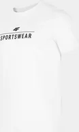 Koszulki męskie - 4f Koszulka męska H4Z22-TSM354 Biały r.XXL - miniaturka - grafika 1