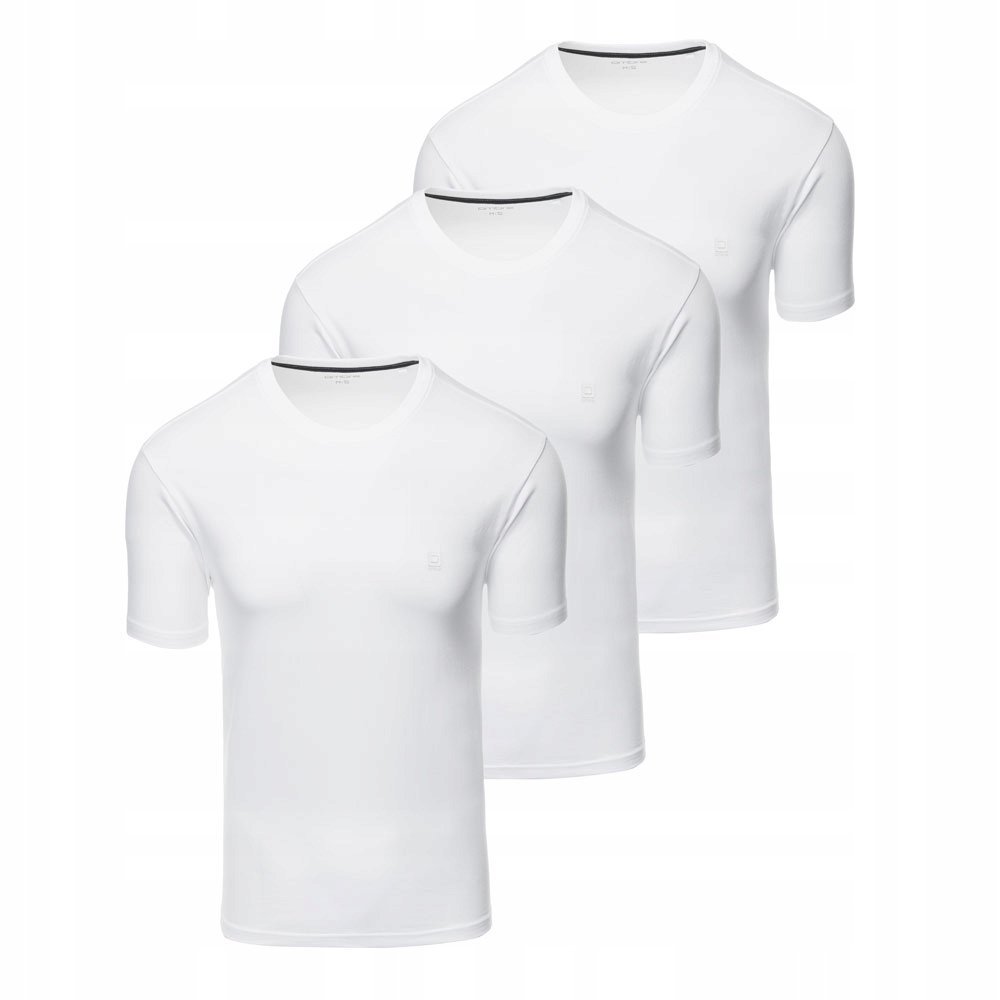 Zestaw męskich t-shirtów białych bawełna 3x koszulka Ombre Z102 V1 roz. M