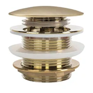 Wanny - Rea Korek wannowy uniwersalny Klik-Klak Rea Złoty Szczotkowany - miniaturka - grafika 1