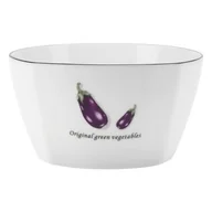 Miski i półmiski - Miseczka Toskania 350 ml z porcelany New Bone biała wzór 4 aubergine - miniaturka - grafika 1