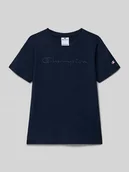 Koszulki dla chłopców - T-shirt z wyhaftowanym logo - miniaturka - grafika 1
