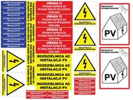 Panele fotowoltaiczne - NOWE wymogi naklejki elektryczne FOTOWOLTAIKA PV - miniaturka - grafika 1