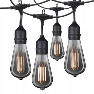 GIRLANDA OGRODOWA Łańcuch 10m E27 + ŻARÓWKI LED - Lampy ogrodowe - miniaturka - grafika 1