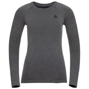 Odlo Performance Warm Plus Top Crew Neck L/S Women, szary S 2021 Koszulki bazowe termiczne i narciarskie 196191-15701-S - Pozostała odzież narciarska - miniaturka - grafika 1