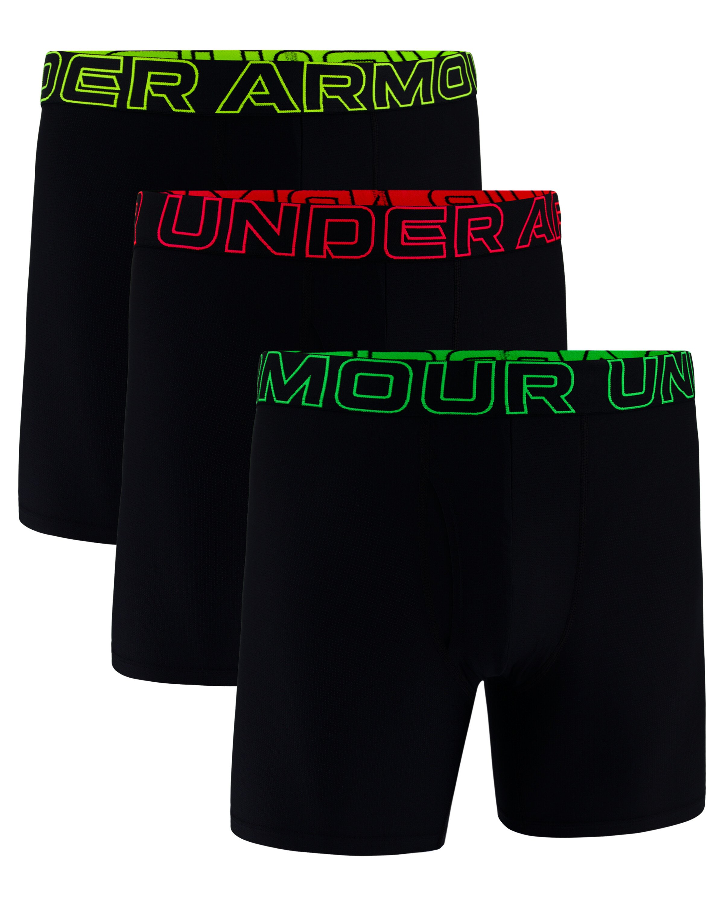 Bokserki męskie Under Armour Perf Tech Mesh 6in 3Pack Black L