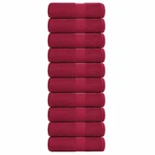 Ręczniki - vidaXL Ręczniczki, 10 szt., Bordeaux 30x30 cm, bawełna 100% - miniaturka - grafika 1