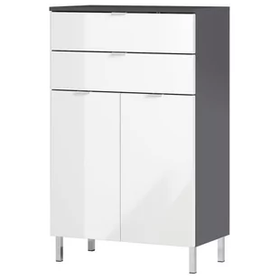 Germania Germania Komoda GW-Mauresa 34x60x97 cm grafitowo-biała 4005949853133 - Komody - miniaturka - grafika 2