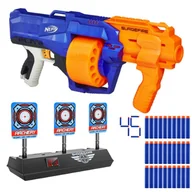 Zabawki militarne - Nerf N-Strike Elite SurgeFire E0011 + elektroniczna tarcza + 30 strzałek - miniaturka - grafika 1