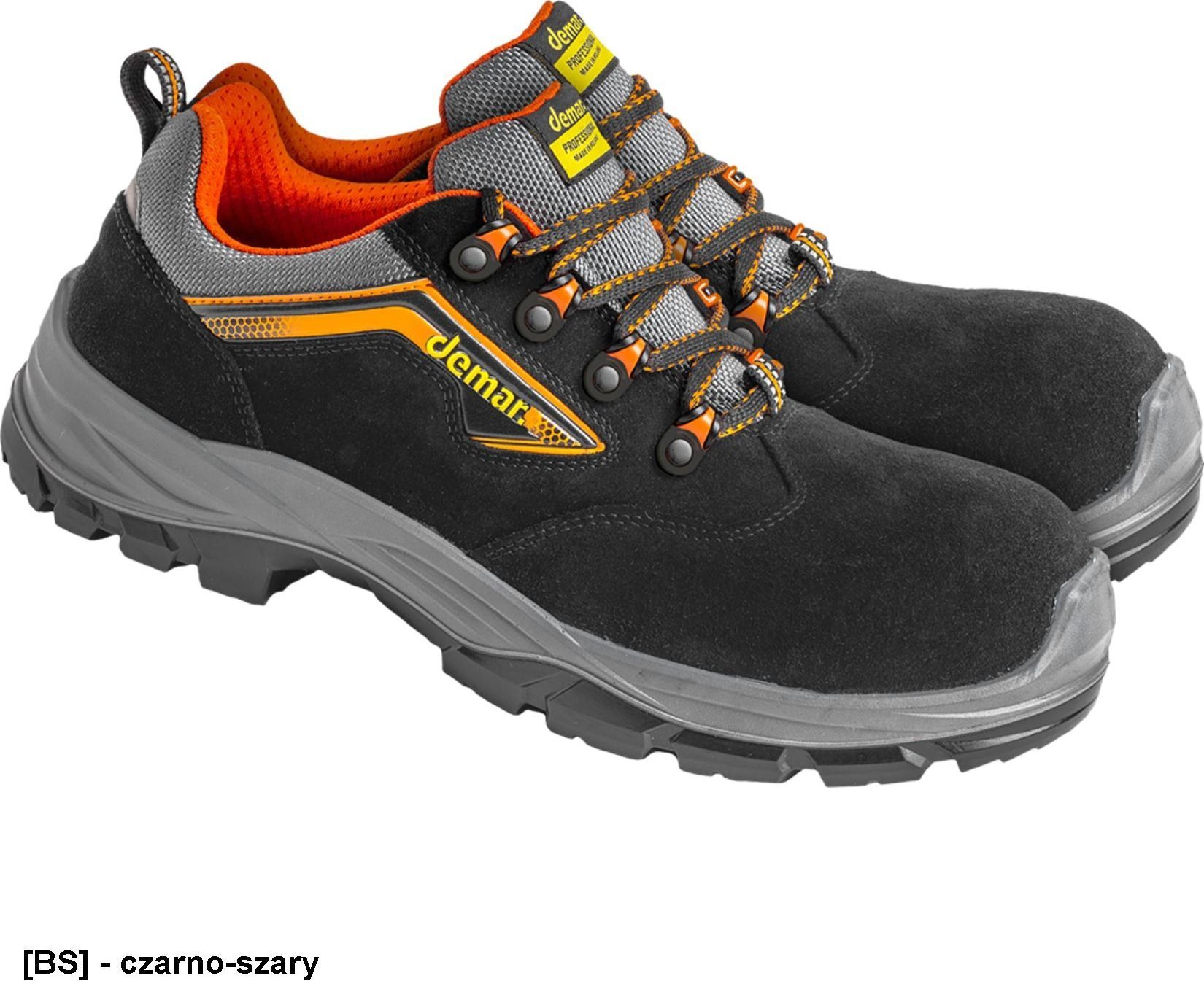 Demar BDSOLOV-P S1 SRC FO - półbuty bezpieczne welurowe SOLO S1, podnosek kompozyt, właściwości antyelektrostatyczne 43