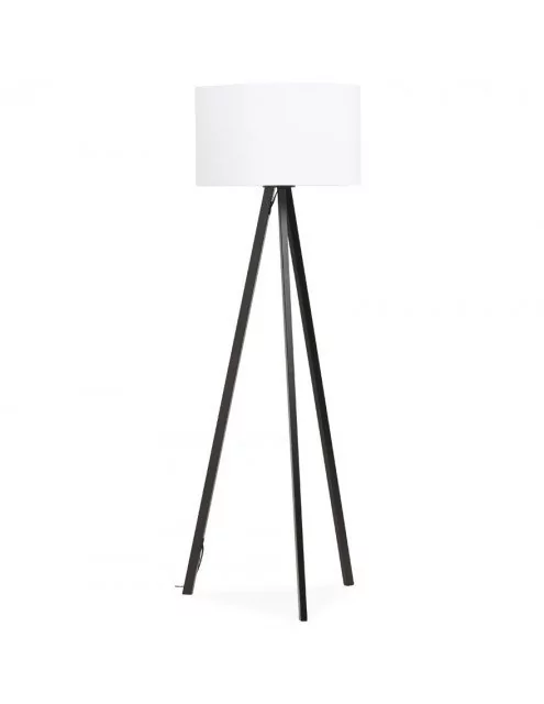Kokoon Design Lampa podłogowa Trivet  biały czarne nogi kod: FL00370WHBL