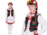 Stroje karnawałowe - STRÓJ KRAKOWIANKA BIAŁO-CZARNY 134-140 5el - miniaturka - grafika 1