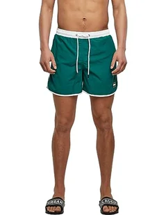 Urban Classics Szorty kąpielowe retro Kufry Mężczyźni , biały/zielony , XL - Spodenki damskie - miniaturka - grafika 1