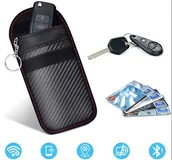 Szafki na klucze - ANTYKRADZIEŻOWE ETUI na Karty Płatnicze Klucze Samochodowe czarne AG898 - miniaturka - grafika 1
