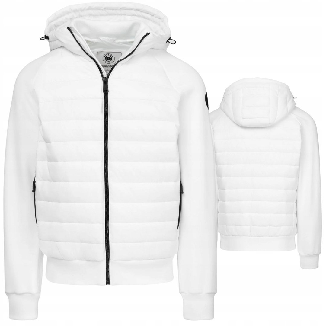 PITBULL WEST COAST KURTKA MĘSKA PRZEJŚCIOWA Z KAPTUREM PALOMAR BIAŁA XL