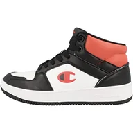 Trampki męskie - Champion Męskie trampki Rebound 2.0 Mid, czarno-białe czerwone Kk003, 10,5 UK - miniaturka - grafika 1