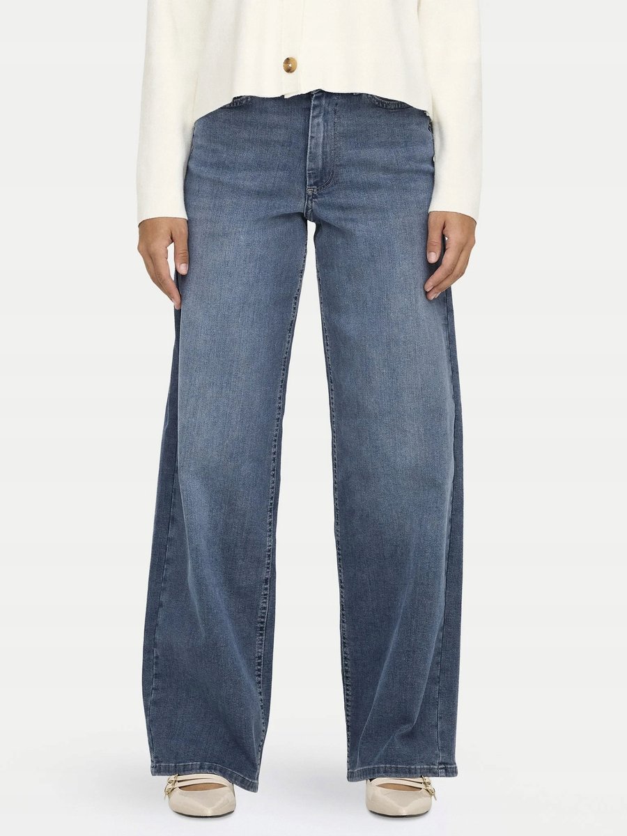ONLY MADISON DAMSKIE SPODNIE JEANSY SZEROKIE XL/32 16FA