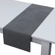 Obrusy i serwetki - Dekoria pl Bieżnik prostokątny grafitowy szary 40 × 130 cm Velvet 410-704-12 - miniaturka - grafika 1